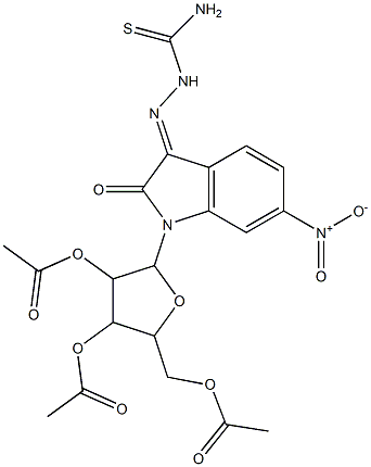 4-(acetyloxy)-2-[(acetyloxy)methyl]-5-{3-[(aminocarbothioyl)hydrazono]-6-nitro-2-oxo-2,3-dihydro-1H-indol-1-yl}tetrahydro-3-furanyl acetate