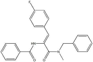 N-[1-{[benzyl(methyl)amino]carbonyl}-2-(4-fluorophenyl)vinyl]benzamide 化学構造式