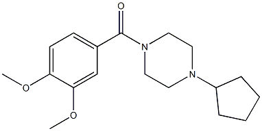 1-cyclopentyl-4-(3,4-dimethoxybenzoyl)piperazine