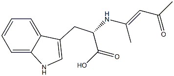 N-(1-methyl-3-oxo-1-butenyl)tryptophan Structure