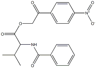 2-{4-nitrophenyl}-2-oxoethyl 3-methyl-2-[(phenylcarbonyl)amino]butanoate Structure