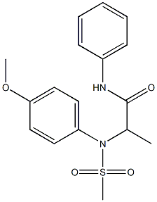 2-[4-methoxy(methylsulfonyl)anilino]-N-phenylpropanamide,,结构式