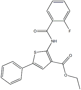 ethyl 2-[(2-fluorobenzoyl)amino]-5-phenylthiophene-3-carboxylate