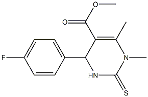 methyl 4-(4-fluorophenyl)-1,6-dimethyl-2-thioxo-1,2,3,4-tetrahydro-5-pyrimidinecarboxylate,,结构式