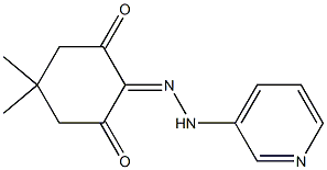 5,5-dimethyl-1,2,3-cyclohexanetrione 2-(3-pyridinylhydrazone) 结构式