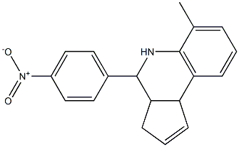 4-{4-nitrophenyl}-6-methyl-3a,4,5,9b-tetrahydro-3H-cyclopenta[c]quinoline Structure