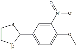 2-{3-nitro-4-methoxyphenyl}-1,3-thiazolidine Structure