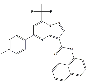 5-(4-methylphenyl)-N-(1-naphthyl)-7-(trifluoromethyl)pyrazolo[1,5-a]pyrimidine-3-carboxamide Structure