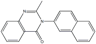 2-methyl-3-(2-naphthyl)-4(3H)-quinazolinone Struktur