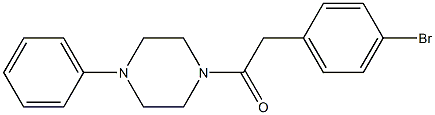 1-[(4-bromophenyl)acetyl]-4-phenylpiperazine Structure