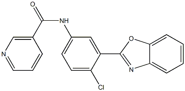 N-[3-(1,3-benzoxazol-2-yl)-4-chlorophenyl]nicotinamide Structure