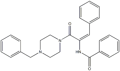 N-{1-[(4-benzyl-1-piperazinyl)carbonyl]-2-phenylvinyl}benzamide Structure