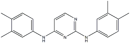 N-[2-(3,4-dimethylanilino)-4-pyrimidinyl]-N-(3,4-dimethylphenyl)amine Struktur