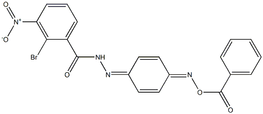 N'-{4-[(benzoyloxy)imino]-2,5-cyclohexadien-1-ylidene}-2-bromo-3-nitrobenzohydrazide Structure