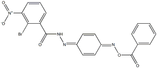 N'-{4-[(benzoyloxy)imino]-2,5-cyclohexadien-1-ylidene}-2-bromo-3-nitrobenzohydrazide Struktur