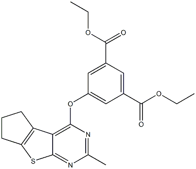 diethyl 5-[(2-methyl-6,7-dihydro-5H-cyclopenta[4,5]thieno[2,3-d]pyrimidin-4-yl)oxy]isophthalate