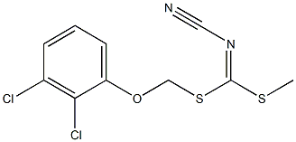 (2,3-dichlorophenoxy)methyl methyl cyanodithioimidocarbonate Structure