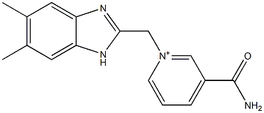  3-(aminocarbonyl)-1-[(5,6-dimethyl-1H-benzimidazol-2-yl)methyl]pyridinium