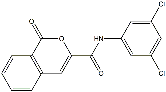 N-(3,5-dichlorophenyl)-1-oxo-1H-isochromene-3-carboxamide 结构式