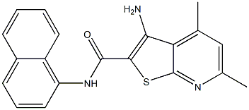 3-amino-4,6-dimethyl-N-naphthalen-1-ylthieno[2,3-b]pyridine-2-carboxamide 结构式