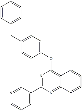 4-benzylphenyl 2-(3-pyridinyl)-4-quinazolinyl ether Structure