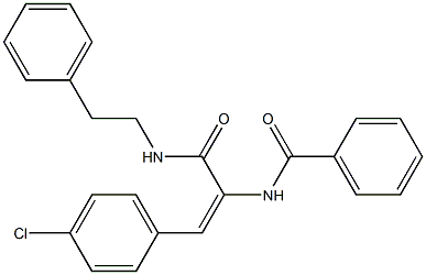 N-(2-(4-chlorophenyl)-1-{[(2-phenylethyl)amino]carbonyl}vinyl)benzamide Struktur