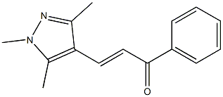 1-phenyl-3-(1,3,5-trimethyl-1H-pyrazol-4-yl)-2-propen-1-one Structure