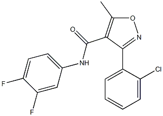 3-(2-chlorophenyl)-N-(3,4-difluorophenyl)-5-methylisoxazole-4-carboxamide,,结构式