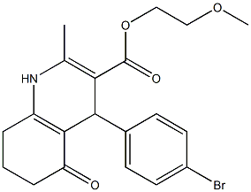 2-methoxyethyl 4-(4-bromophenyl)-2-methyl-5-oxo-1,4,5,6,7,8-hexahydroquinoline-3-carboxylate
