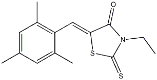 3-ethyl-5-(mesitylmethylene)-2-thioxo-1,3-thiazolidin-4-one,,结构式