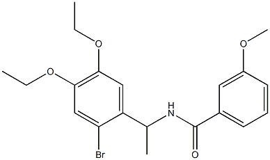 N-[1-(2-bromo-4,5-diethoxyphenyl)ethyl]-3-methoxybenzamide 结构式