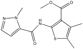 methyl 4,5-dimethyl-2-{[(1-methyl-1H-pyrazol-5-yl)carbonyl]amino}-3-thiophenecarboxylate