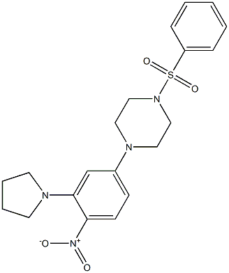 1-[4-nitro-3-(1-pyrrolidinyl)phenyl]-4-(phenylsulfonyl)piperazine Structure