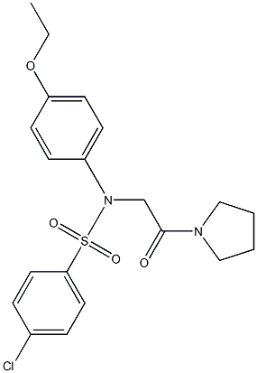 4-chloro-N-(4-ethoxyphenyl)-N-[2-oxo-2-(1-pyrrolidinyl)ethyl]benzenesulfonamide|