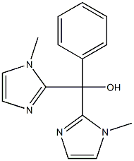 bis(1-methyl-1H-imidazol-2-yl)(phenyl)methanol,,结构式