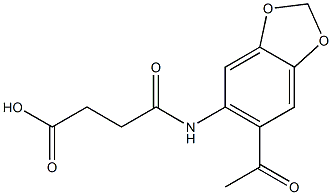 4-[(6-acetyl-1,3-benzodioxol-5-yl)amino]-4-oxobutanoic acid Structure
