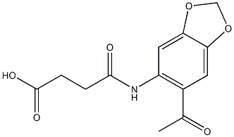 4-[(6-acetyl-1,3-benzodioxol-5-yl)amino]-4-oxobutanoic acid,,结构式