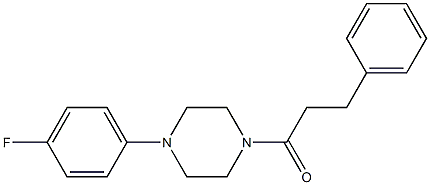 1-(4-fluorophenyl)-4-(3-phenylpropanoyl)piperazine 结构式
