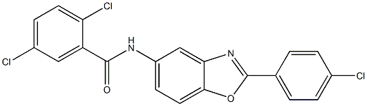  2,5-dichloro-N-[2-(4-chlorophenyl)-1,3-benzoxazol-5-yl]benzamide