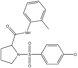 1-[(4-chlorophenyl)sulfonyl]-N-(2-methylphenyl)-2-pyrrolidinecarboxamide