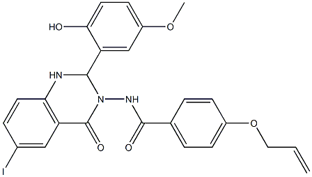 4-(allyloxy)-N-(2-(2-hydroxy-5-methoxyphenyl)-6-iodo-4-oxo-1,4-dihydro-3(2H)-quinazolinyl)benzamide Structure