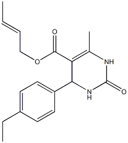 2-butenyl 4-(4-ethylphenyl)-6-methyl-2-oxo-1,2,3,4-tetrahydro-5-pyrimidinecarboxylate 结构式