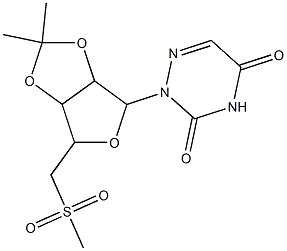 2-{2,2-dimethyl-6-[(methylsulfonyl)methyl]tetrahydrofuro[3,4-d][1,3]dioxol-4-yl}-1,2,4-triazine-3,5(2H,4H)-dione Structure