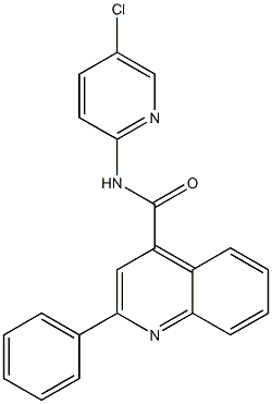 N-(5-chloro-2-pyridinyl)-2-phenyl-4-quinolinecarboxamide Structure