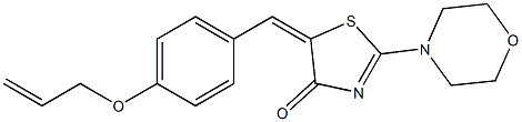 5-[4-(allyloxy)benzylidene]-2-(4-morpholinyl)-1,3-thiazol-4(5H)-one Structure