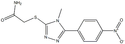 2-[(5-{4-nitrophenyl}-4-methyl-4H-1,2,4-triazol-3-yl)sulfanyl]acetamide Structure