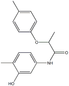 N-(3-hydroxy-4-methylphenyl)-2-(4-methylphenoxy)propanamide Structure