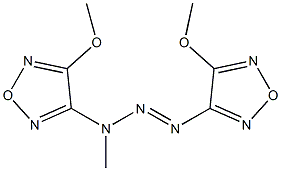 3-methoxy-4-[3-(4-methoxy-1,2,5-oxadiazol-3-yl)-1-methyl-2-triazenyl]-1,2,5-oxadiazole 化学構造式