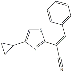 2-(4-cyclopropyl-1,3-thiazol-2-yl)-3-phenylacrylonitrile Structure