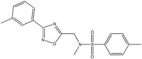 N,4-dimethyl-N-{[3-(3-methylphenyl)-1,2,4-oxadiazol-5-yl]methyl}benzenesulfonamide Structure